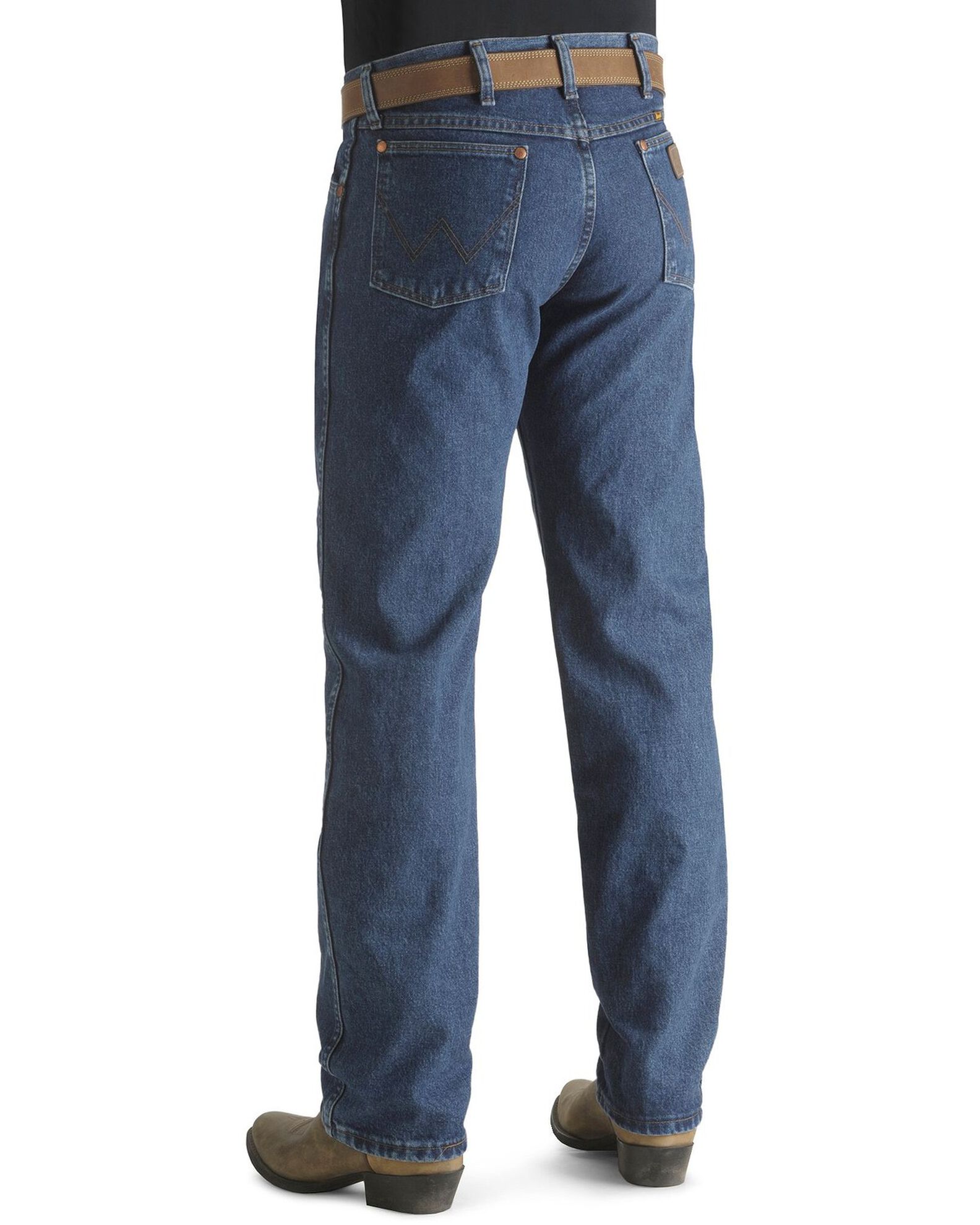Image #1 - Wrangler Jeans - 13MWZ Original Fit Premium Wash Stonewash - Big 44"- 50" Waist, Blue, hi-res