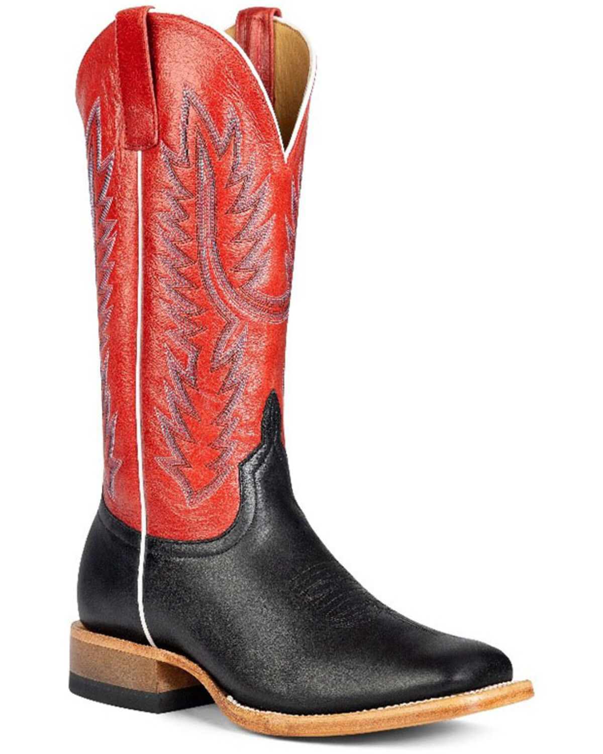 Image #1 - Horse Power Men's Western Boots - Broad Square Toe, Black, hi-res