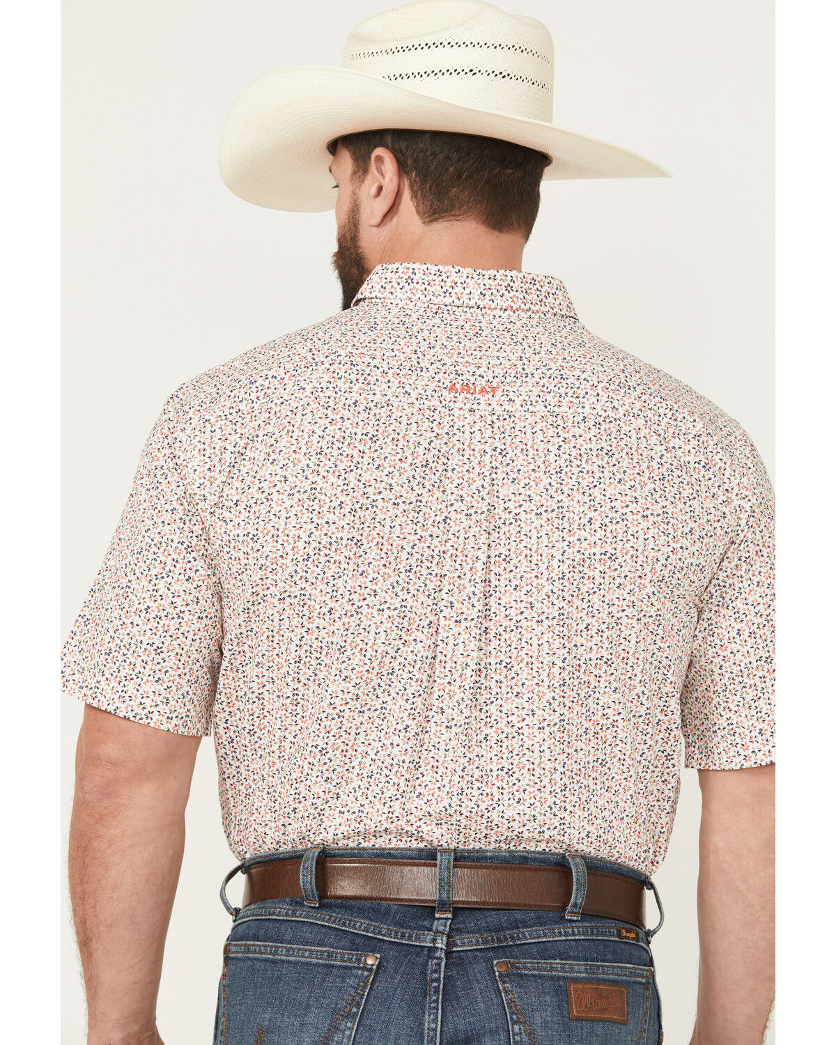 Image #4 - Ariat Men's Chapman Printed Short Sleeve Button-Down Western Shirt - Big, White, hi-res