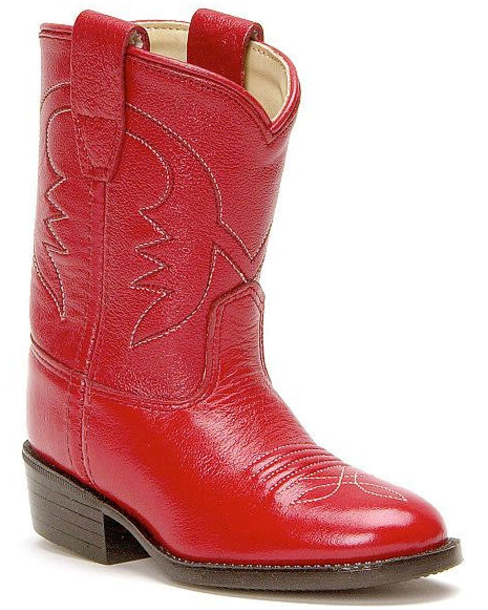 Old West Toddler Girls Western Boots Round Toe