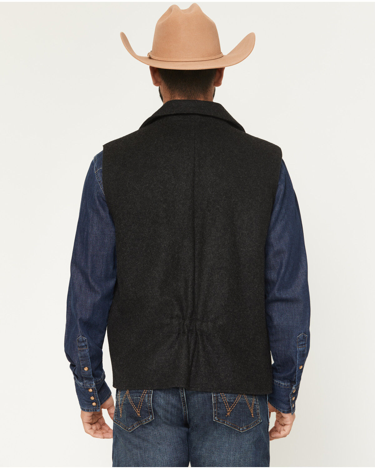 Image #4 - Panhandle Slim Men's Montana Wool Button-Down Vest, , hi-res