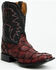Image #1 - Cody James Men's Exotic Pirarucu Western Boots - Broad Square Toe, Black Cherry, hi-res