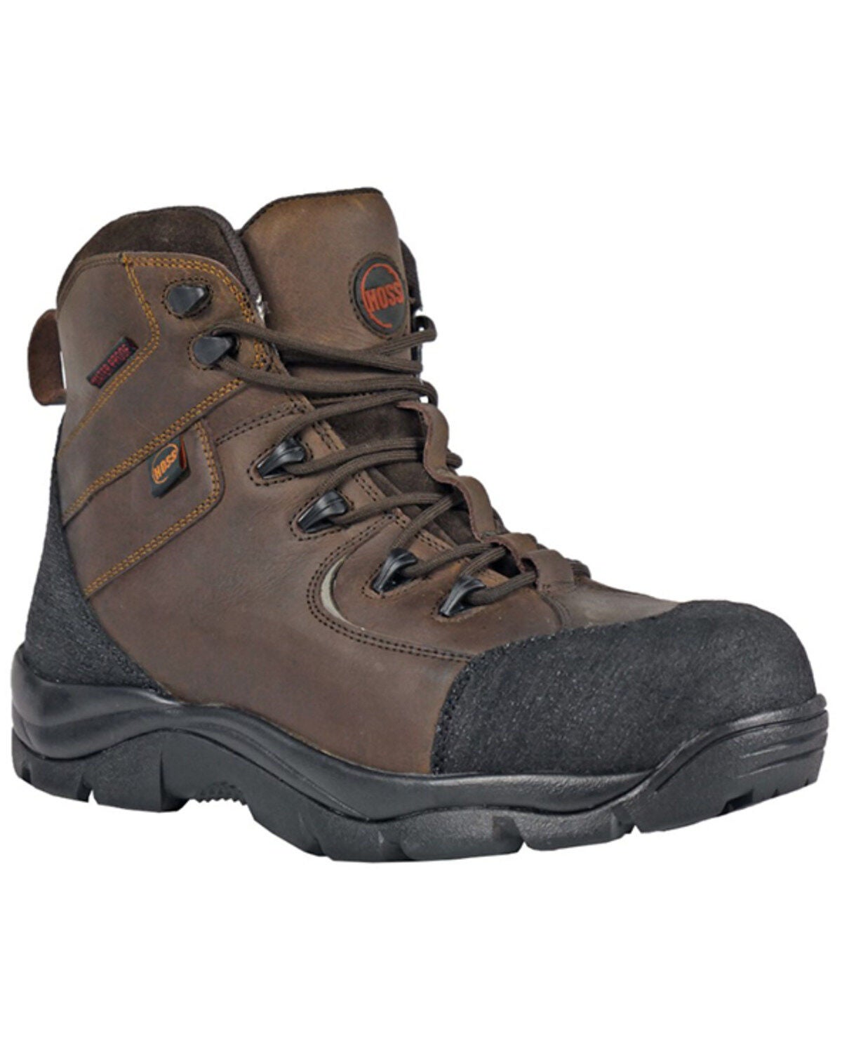 Hoss Men's Ridge Lace-Up Work Boots - Composite Toe, Brown, hi-res