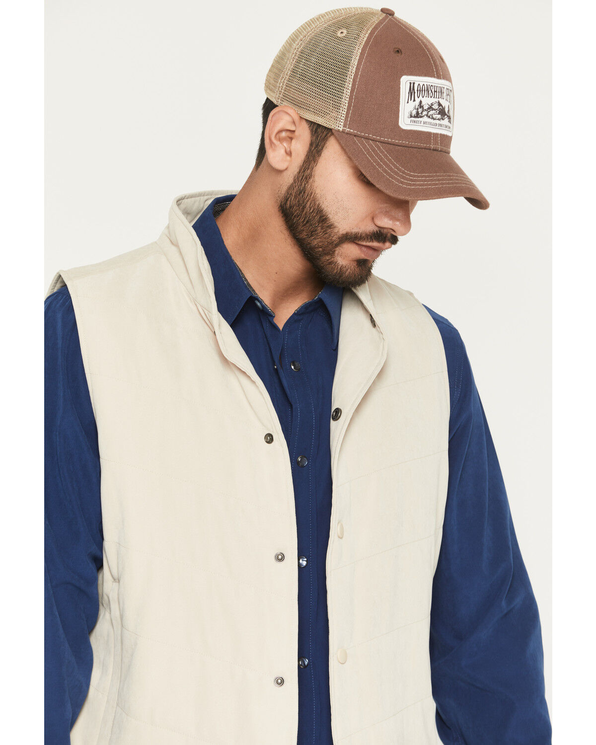 Image #2 - Moonshine Spirit Men's Jefferson Lightweight Moleskin Puffer Vest, Tan, hi-res