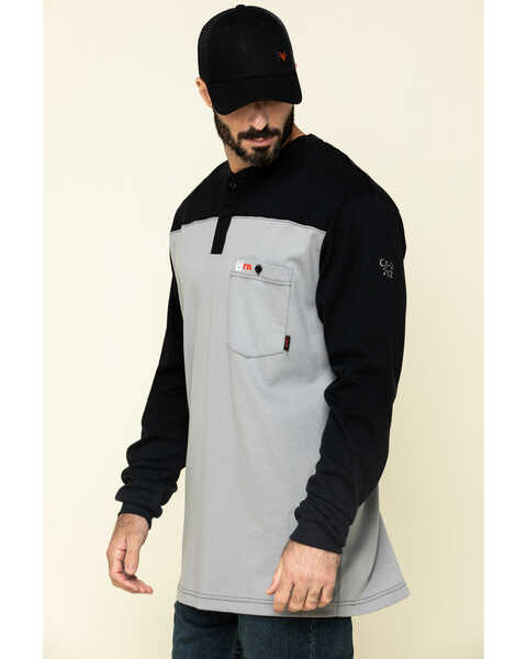 Image #3 - Cinch Men's FR Multi Solid Long Sleeve Work Shirt , , hi-res