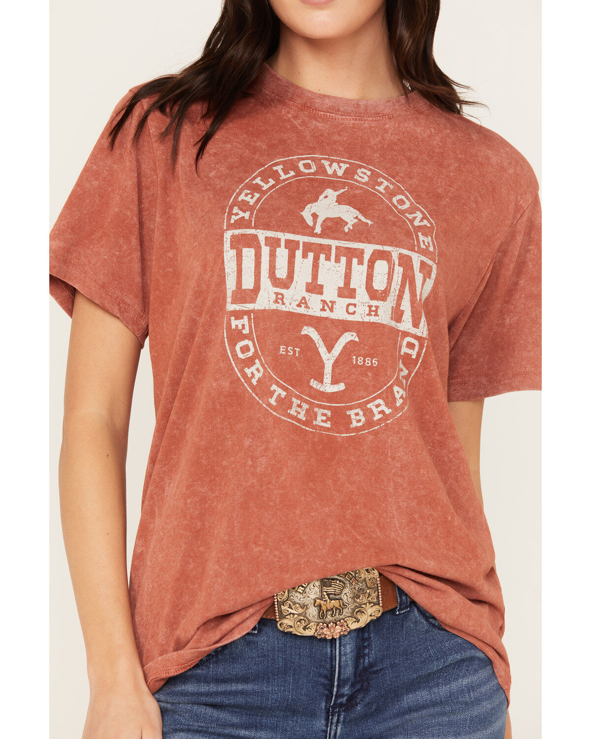Image #3 - Paramount Network's Yellowstone Women's For The Brand Short Sleeve Graphic Tee, Rust Copper, hi-res