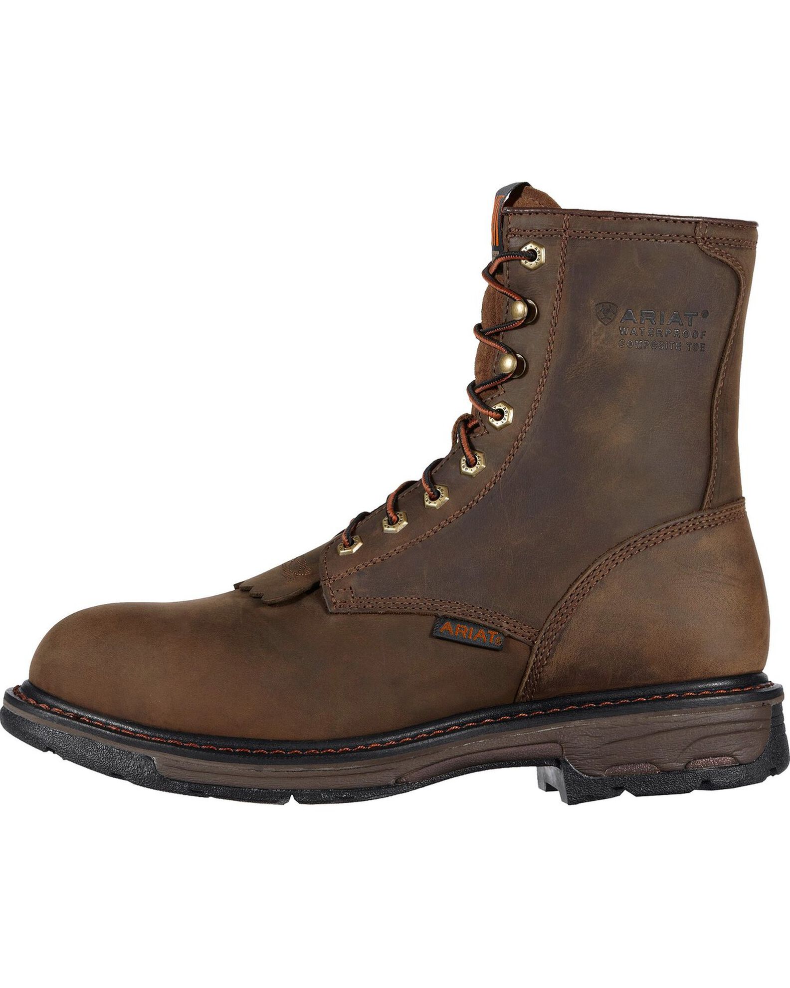 Ariat Men s WorkHog 8 H2O Composite Toe Waterproof Work Boot Brown 11
