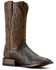 Image #1 - Ariat Men's Classic Cash Exotic Ostrich Western Boots - Broad Square Toe, Brown, hi-res