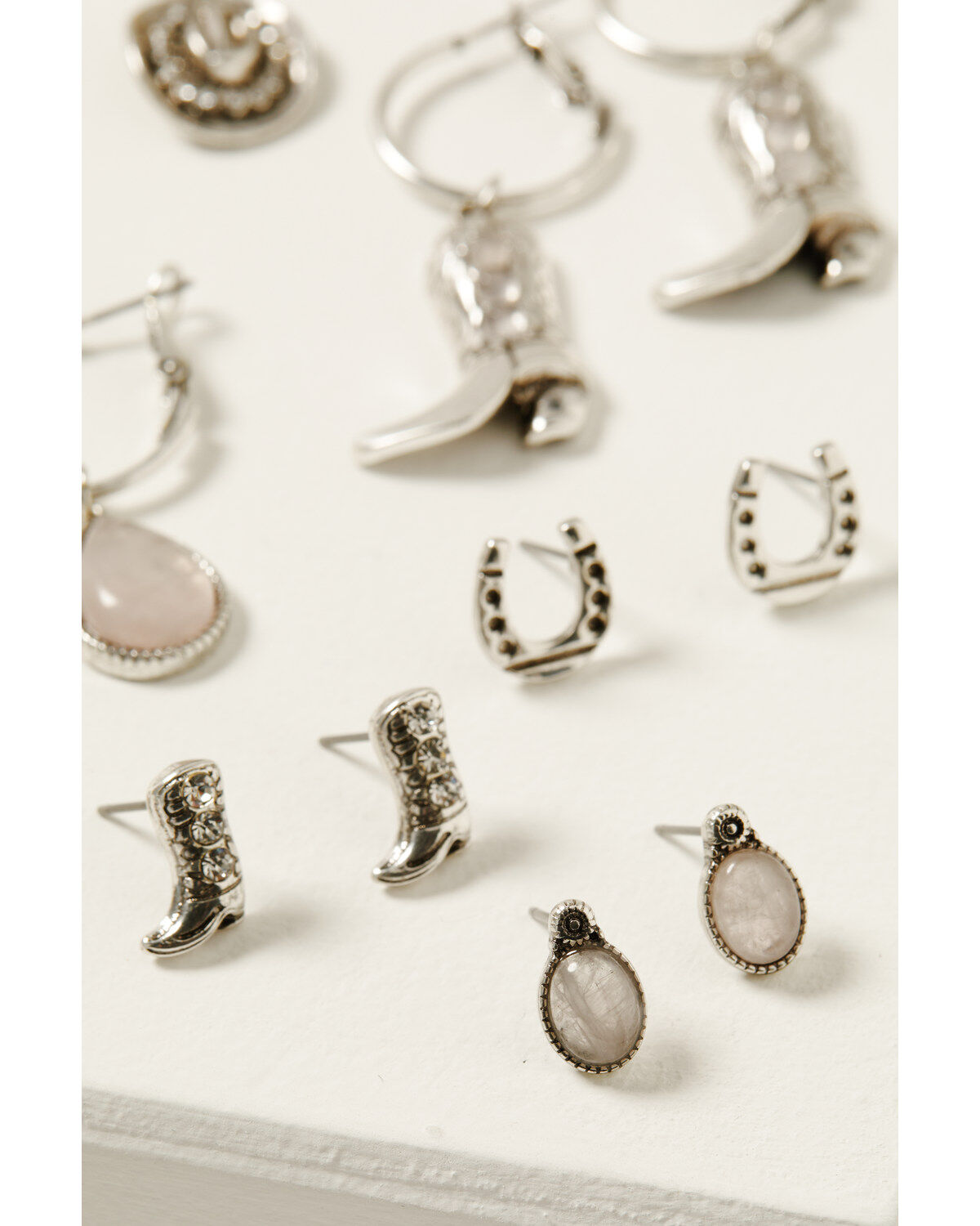 Image #2 - Shyanne Women's Moonbeam Western Earrings Set - 6 Piece, Silver, hi-res