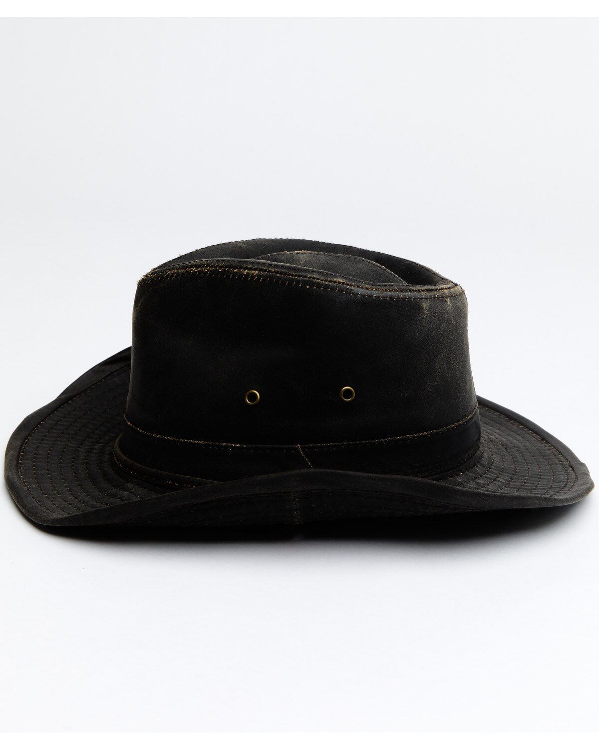 Image #3 - Hawx Men's Outback Weathered Cotton Sun Work Hat, Brown, hi-res