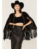 Boot Barn X Understated Leather Women's Suede Dome Studded Cape, Black, hi-res
