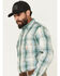 Image #2 - Carhart Men's FR Force Rugged Flex® Loose Fit Midweight Plaid Print Long Sleeve Button-Down Work Shirt, Blue, hi-res