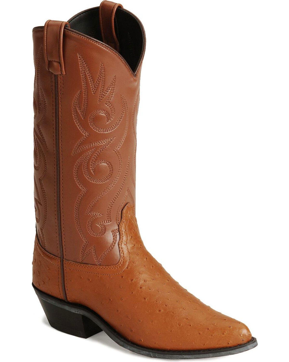 red ostrich cowboy boots