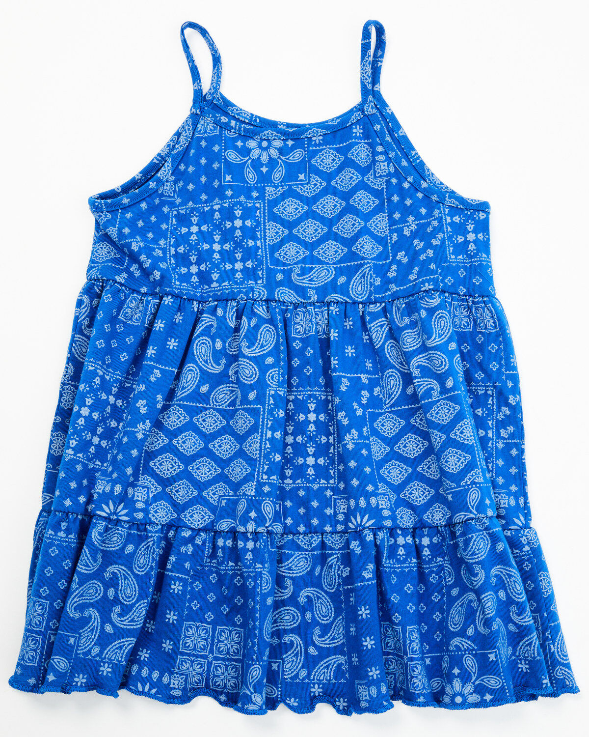 Image #3 - Wrangler Toddler Girls' Bandana Print Dress and Diaper Cover - 2 Piece, Blue, hi-res