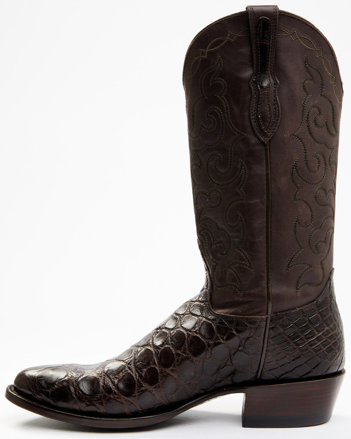 Image #3 - Cody James Men's Exotic American Alligator Western Boots - Round Toe, Chocolate, hi-res
