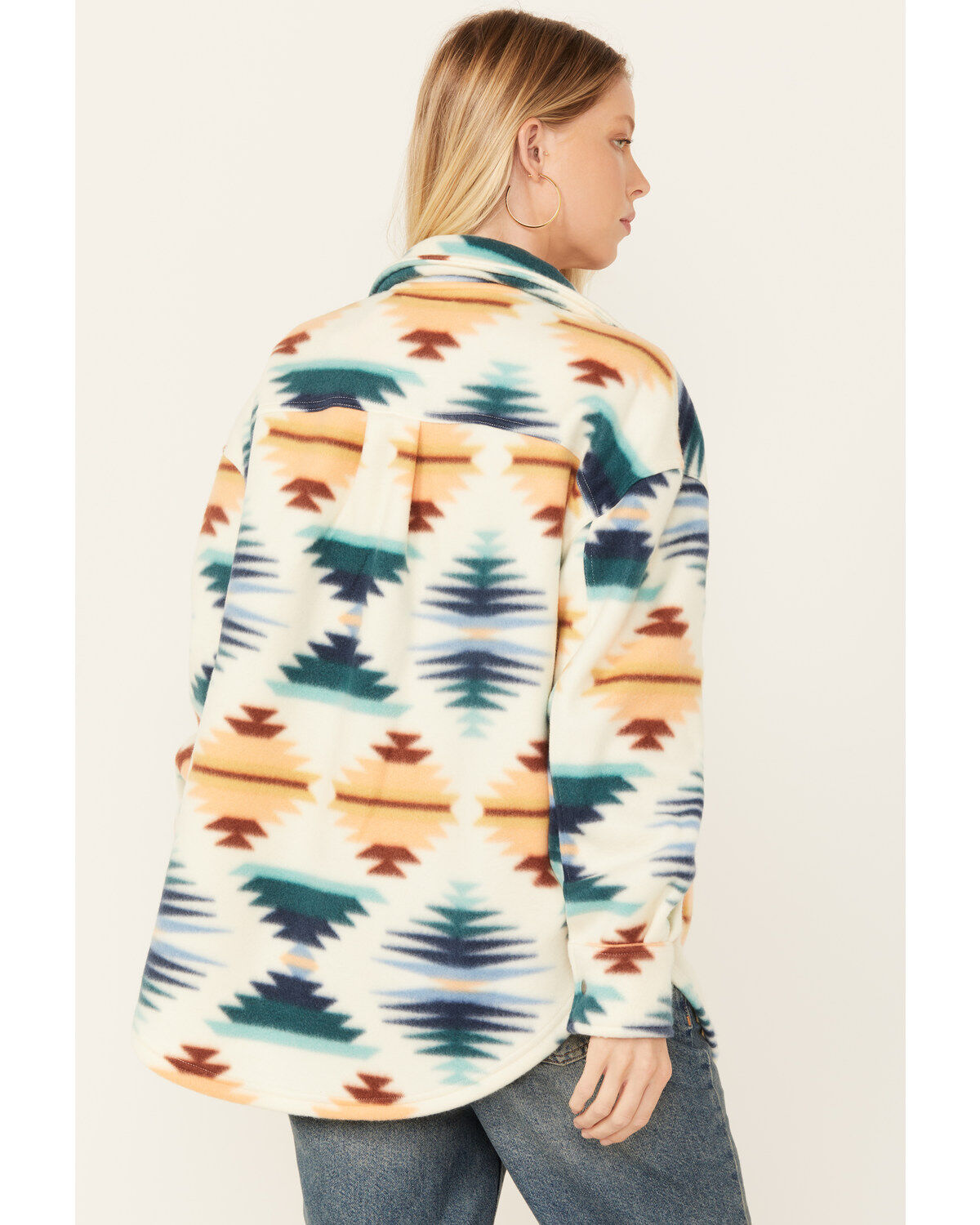Image #4 - Fornia Women's Southwestern Print Polar Fleece Shacket, Multi, hi-res