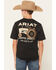 Image #1 - Ariat Boys' Tractor Short Sleeve Graphic T-Shirt, Black, hi-res