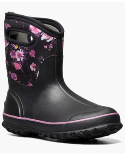 Bogs Women's Classic Mid Painterly Farm Boots - Soft Toe, Black, hi-res