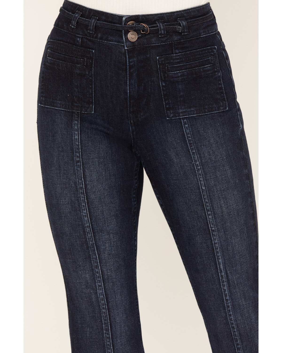 Image #2 - Shyanne Women's Dark Wash Trouser Jeans, Dark Wash, hi-res