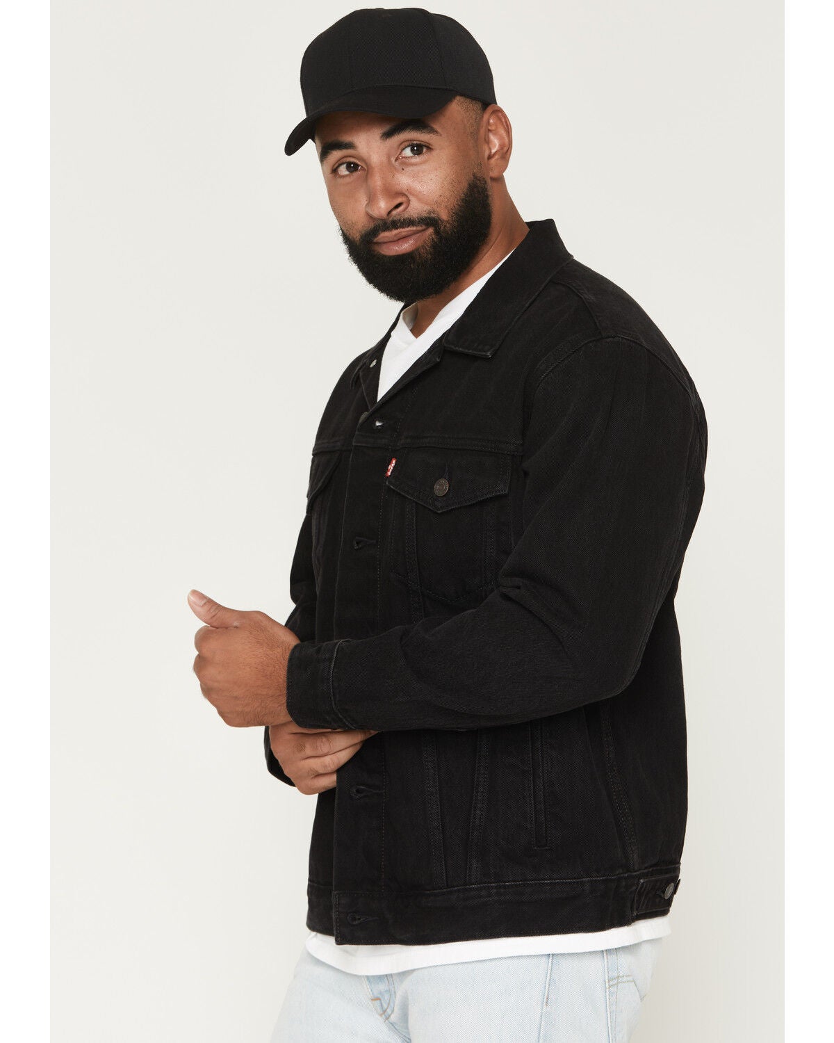 Image #2 - Levi's Men's Never Too Much Relaxed Fit Trucker Jacket, Black, hi-res
