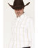 Image #2 - Ferrell Men's Tristan Tek Striped Long Sleeve Pearl Snap Stretch Western Shirt, Cream, hi-res