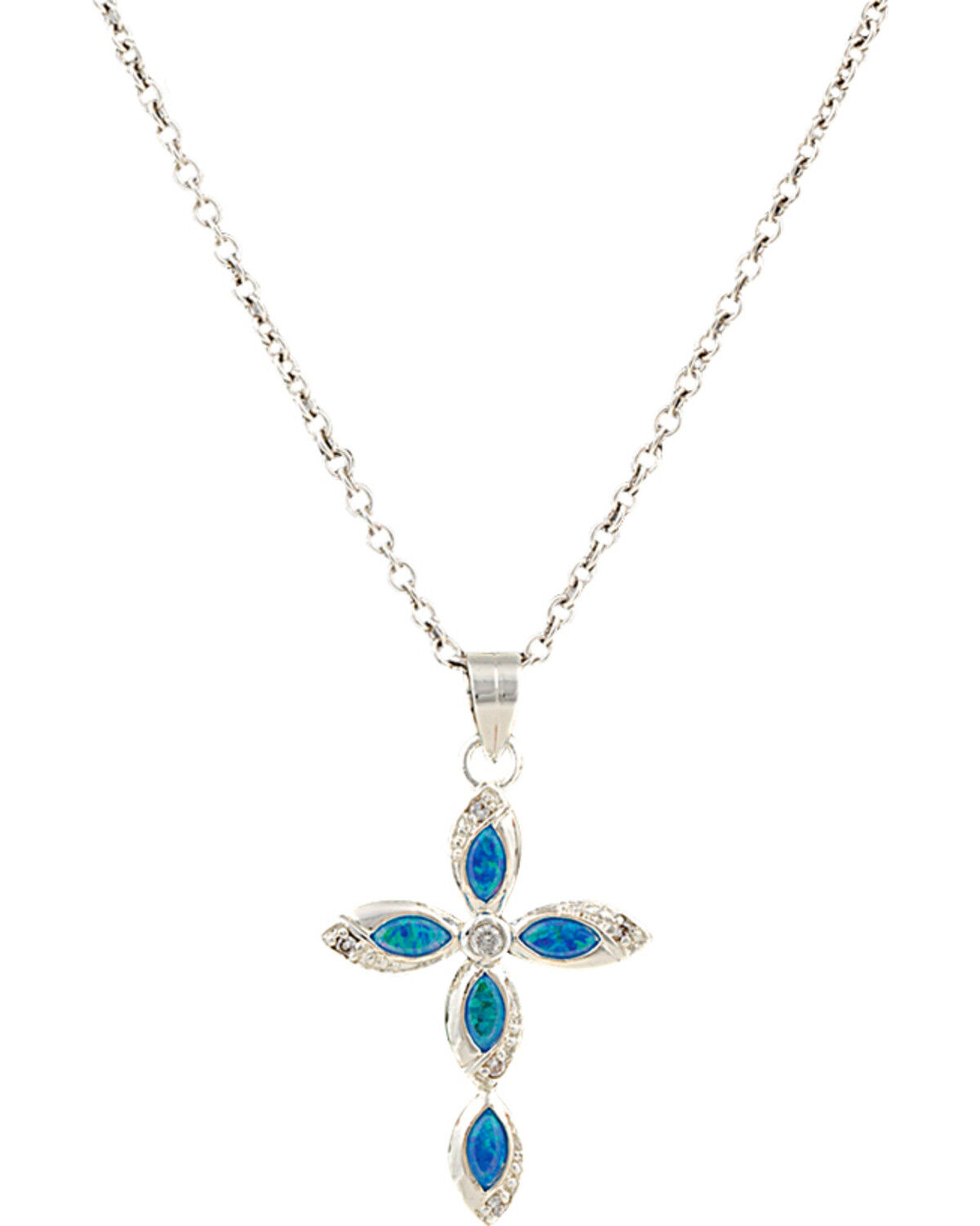 Image #1 - Montana Silversmiths River Lights Waters of Faith Necklace, Silver, hi-res