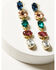 Ink + Alloy Five-Tier Rainbow Crystal Earrings , Multi, hi-res