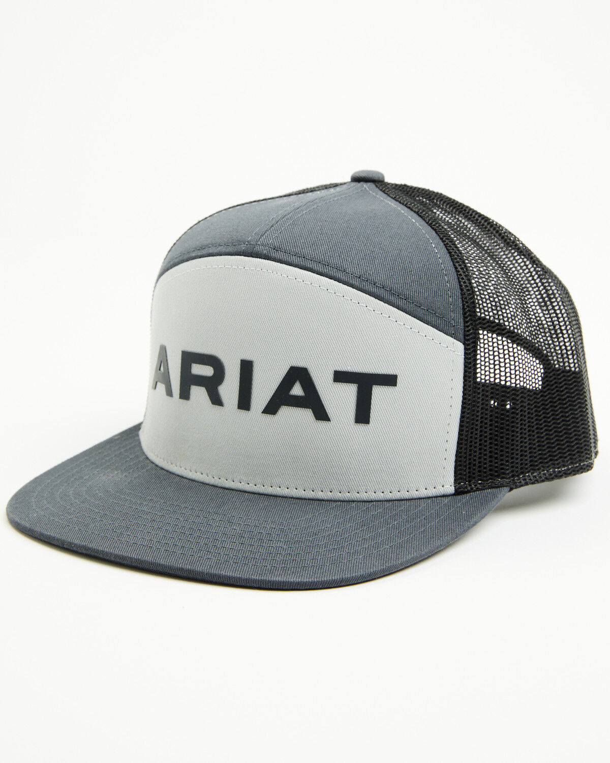Image #1 - Ariat Men's Rubber Name Ball Cap, White, hi-res