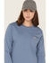 Image #3 - Ariat Women's Rebar Workman EST 1993 Long Sleeve Work Tee, Blue, hi-res