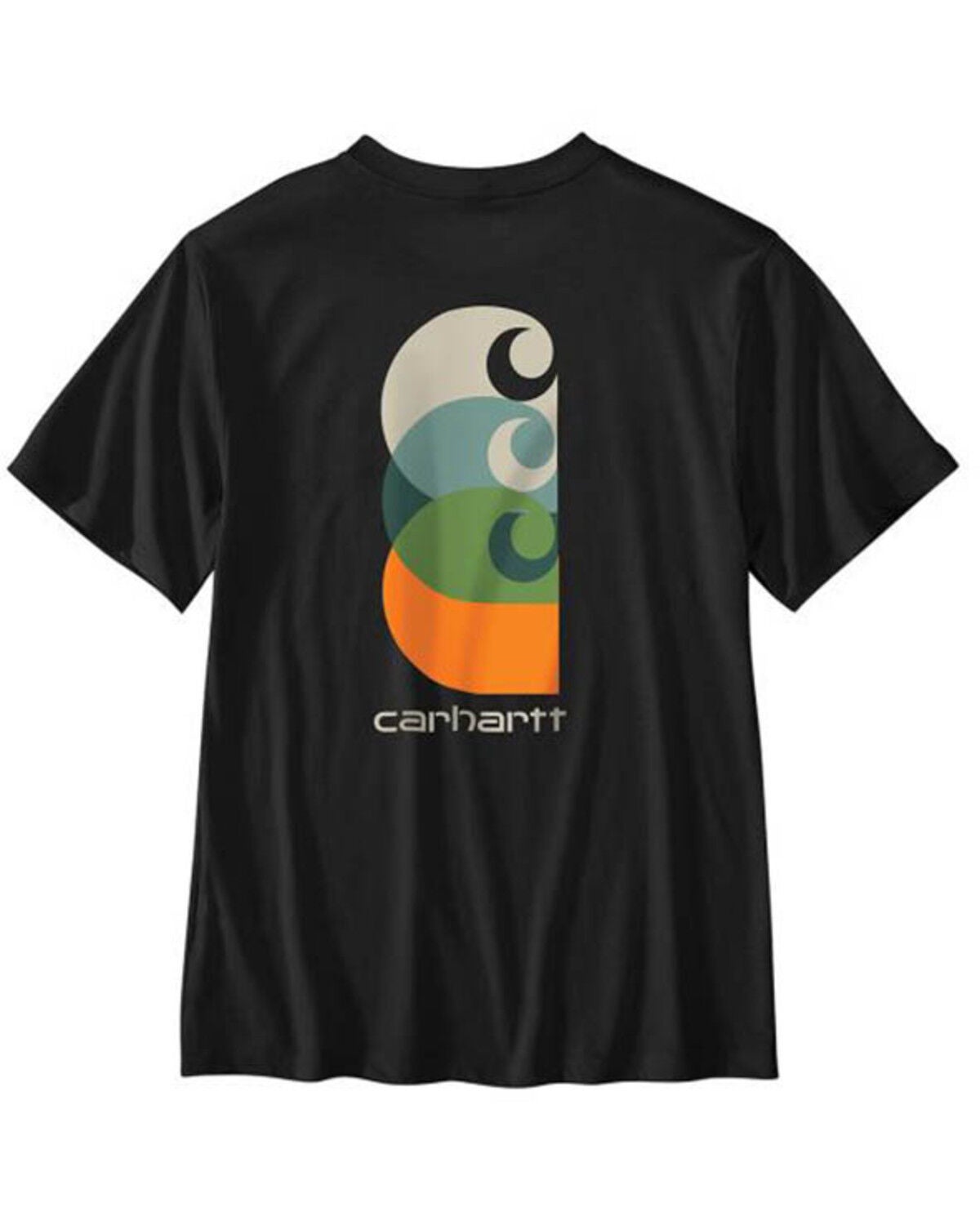 Carhartt Men's Relaxed Fit Lightweight Short Sleeve Graphic Pocket T-Shirt, Black, hi-res