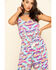 Image #4 - Rock & Roll Denim Women's Southwestern Striped Jumpsuit, Turquoise, hi-res