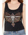 Image #3 - Affliction Women's Longhorn Embellished Sleeveless Tank Top, Black, hi-res