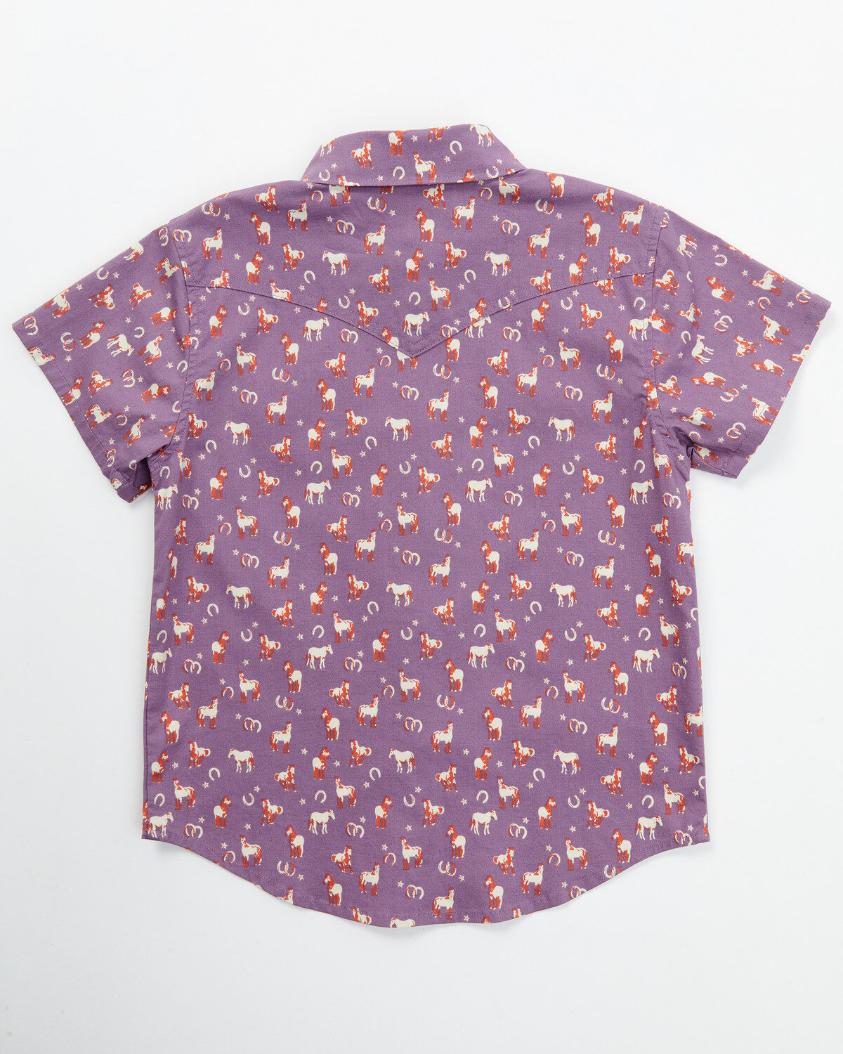 Image #3 - Shyanne Toddler Girls' Printed Short Sleeve Snap Western Stretch Shirt, Purple, hi-res