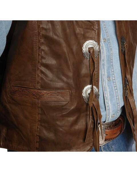 Image #4 - Kobler Tooled Leather Vest, Acorn, hi-res