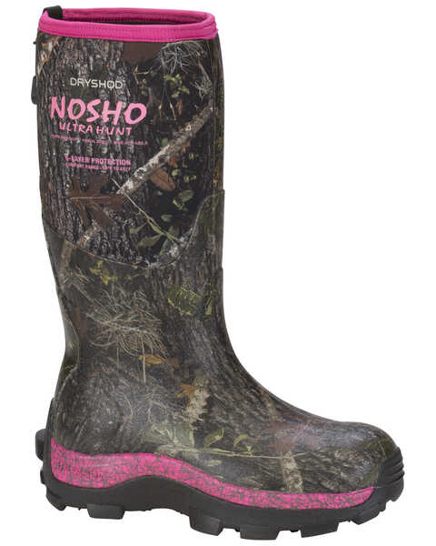 Dryshod Women's NOSHO Ultra Hunting Boots - Round Toe, Camouflage, hi-res
