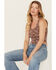Image #1 - Panhandle Women's Paisley Print Tank Top, Brown, hi-res