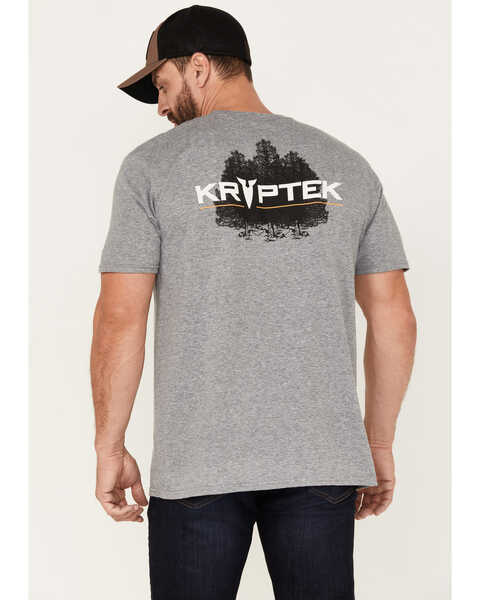 Browning Men's Kryptek Western T-Shirt, Heather Grey, hi-res