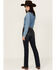 Image #3 - Wrangler Retro Women's Dark Wash Mid Rise Bootcut Jeans, Dark Wash, hi-res