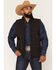 Image #1 - RANK 45&reg; Men's Lariat Southwestern Print Softshell Vest - Big, Black, hi-res