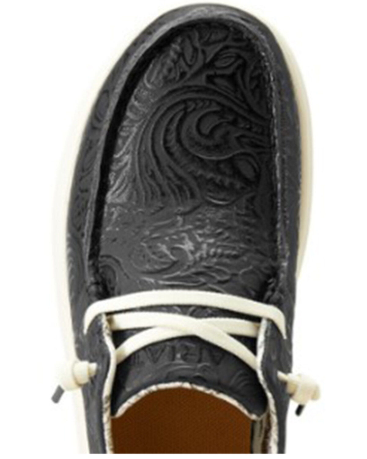 Image #4 - Ariat Women's Hilo Floral Embossed Casual Shoes - Moc Toe, Black, hi-res