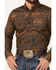 Image #3 - Cody James Men's Winding Roads Paisley Print Long Sleeve Button-Down Stretch Western Shirt, Chocolate, hi-res