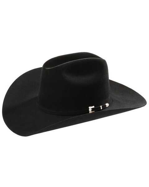 Resistol Hats Men's Black Gold Beaver Fur Felt Hat, Black, hi-res