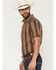 Image #2 - Cody James Silas Stripe Print Short Sleeve Button-Down Stretch Western Shirt, Brown, hi-res