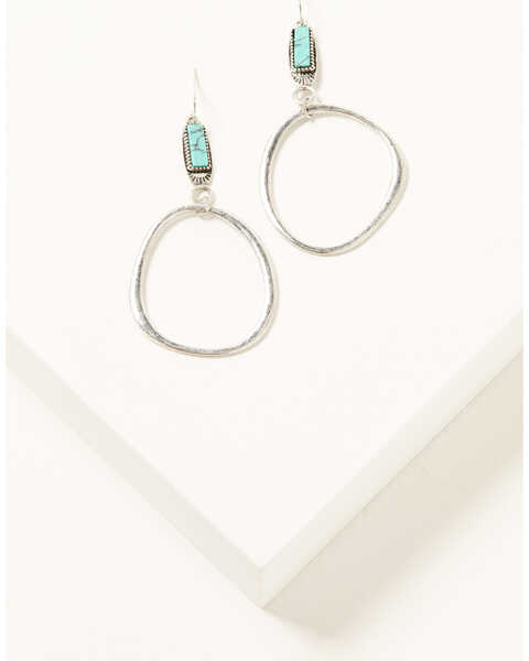 Image #1 - Shyanne Women's Organic Round Drop Earrings , Silver, hi-res