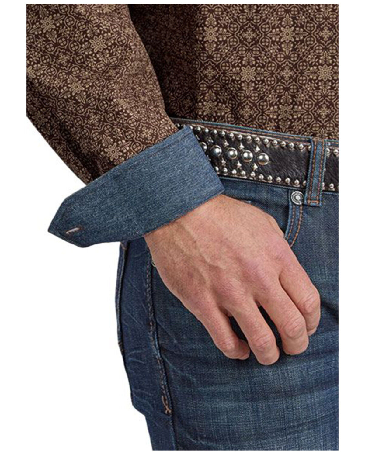 Product Name:  Stetson Men's Medallion Print Long Sleeve Button-Down Western Shirt