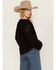 Image #4 - Revel Women's Long Sleeve Crochet Trim Top, Black, hi-res