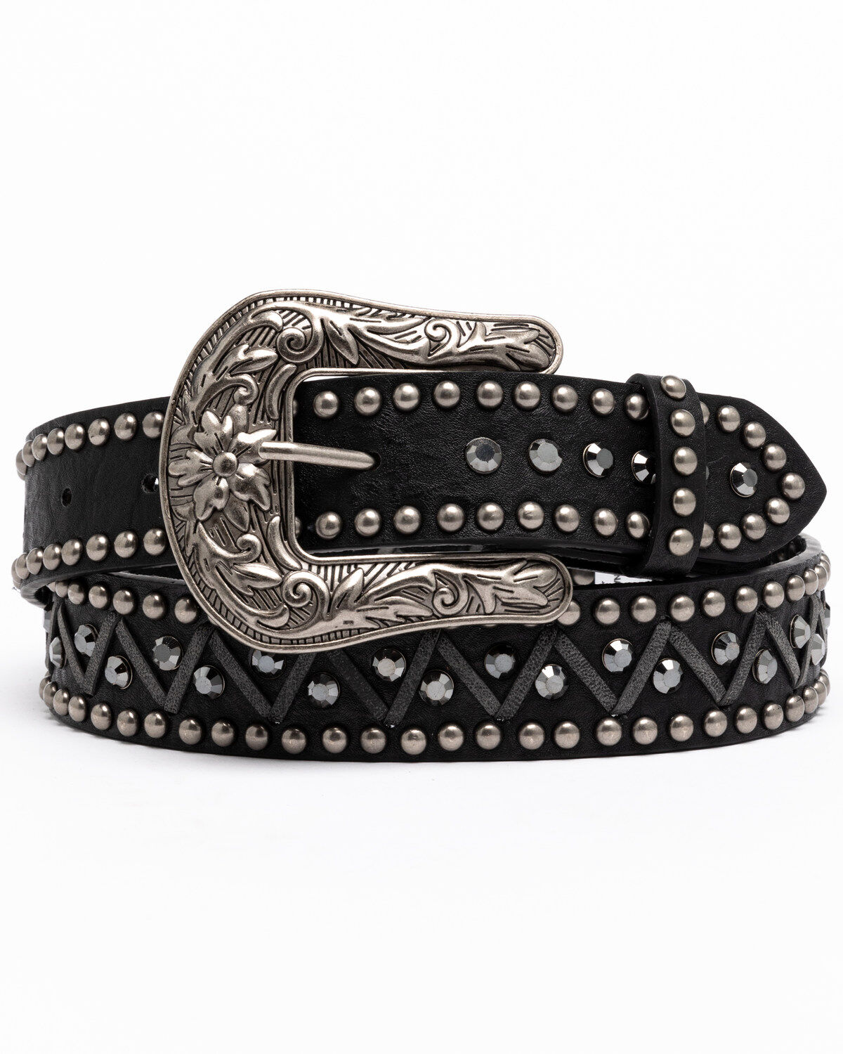 Image #1 - Shyanne Women's Zig Zag Bling Belt, , hi-res