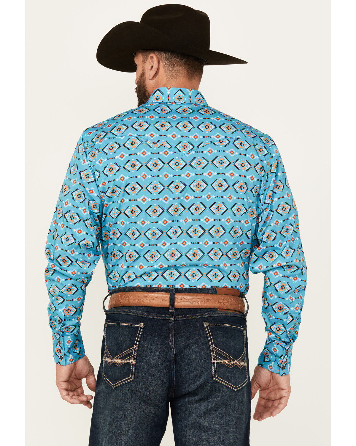 Product Name:  Rodeo Clothing Men's Boot Barn Exclusive Southwestern Print Long Sleeve Snap Western Shirt