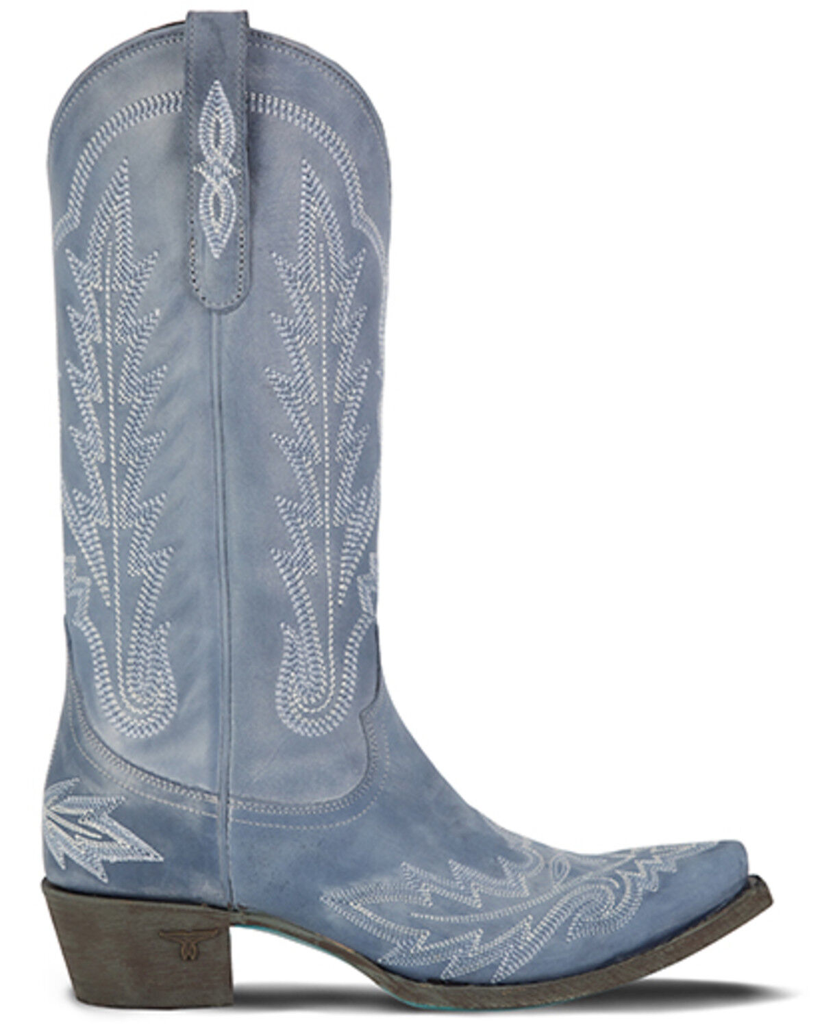 Image #2 - Lane Women's Lexington Western Boots - Snip Toe, Blue, hi-res