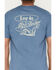 Image #4 - Bucking Chutes Men's Keep On Buckin Short Sleeve Graphic T-Shirt, Blue, hi-res
